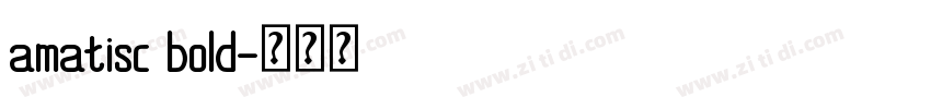 amatisc bold字体转换